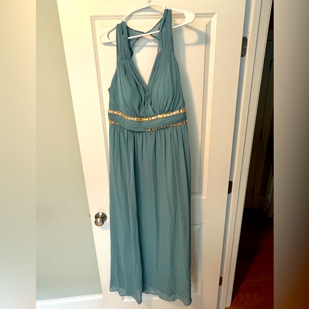 Women's Elegant V-Neck Sleeveless Formal Long Evening Dress